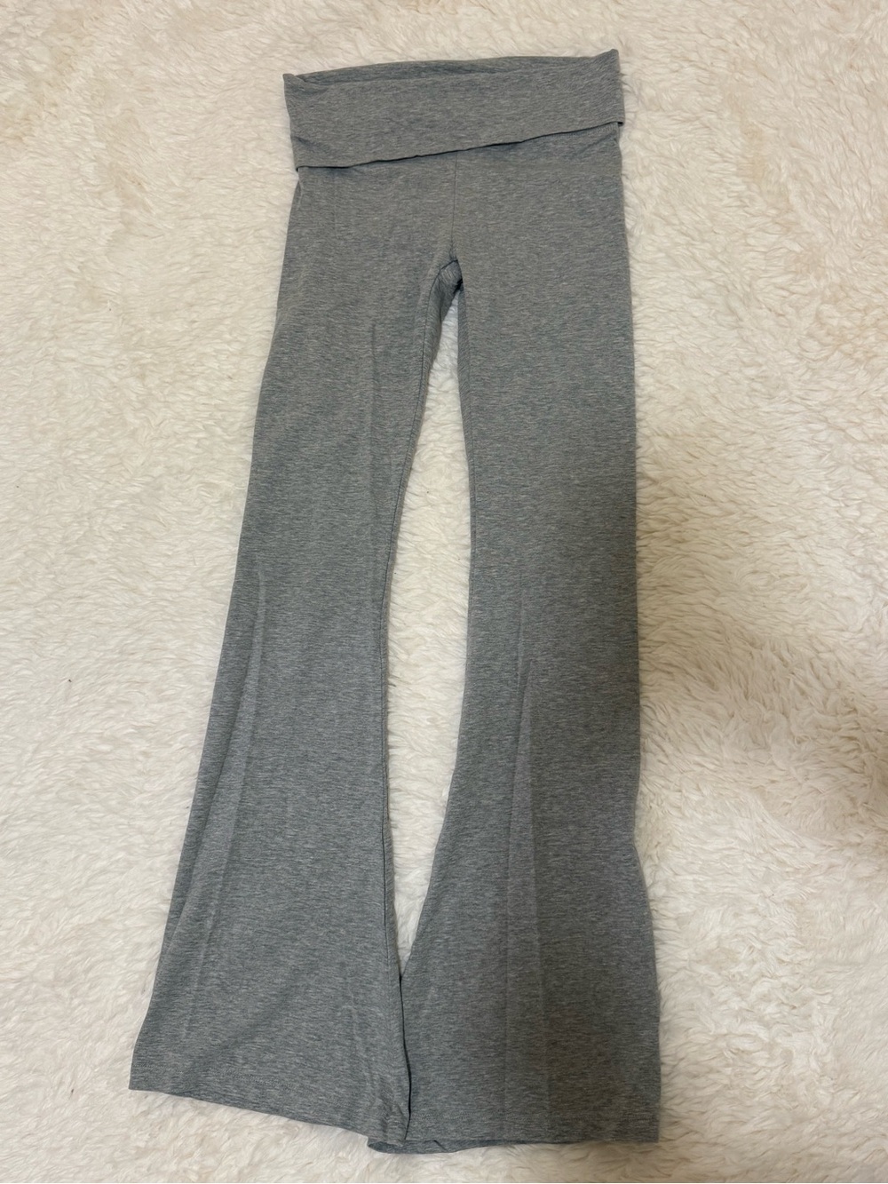 PINK Victoria's Secret Gray Fold-Over Waist Yoga Pants